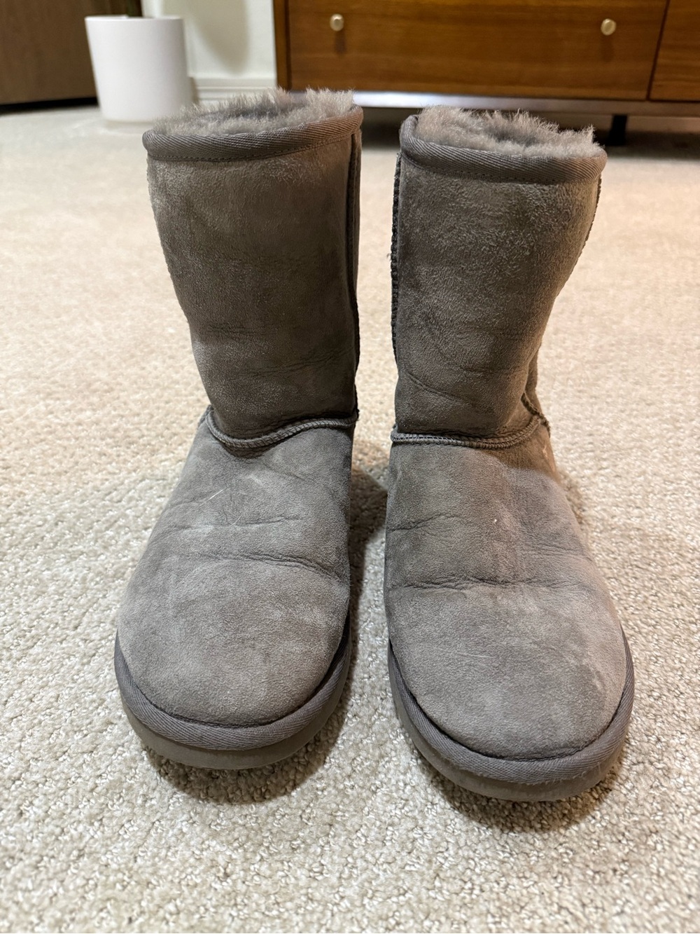 UGG Women's Short Suede Boots in Gray